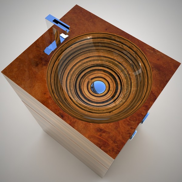 maya ammonitum bathroom cubis sink - Ammonitum Bathroom Cubis Sink Cabinet by malibu3d
